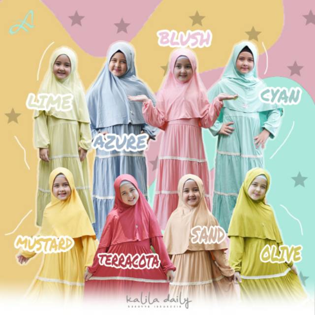 AAHVA GAMIS KALILA / GAMIS ANAK / SET GAMIS ANAK