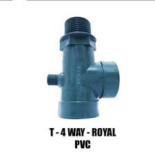 GROSIR - TEE PVC - T 4 WAY - PVC - ROYAL