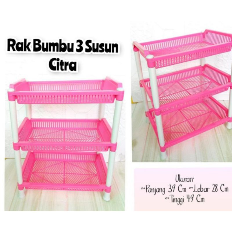 RAK SERBAGUNA / RAK BUMBU 3 SUSUN - Citra