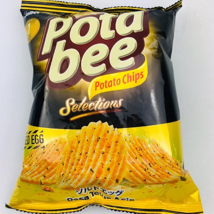 POTABEE POTATO CHIPS SELECTIONS SALTED EGG 68g | Shopee Indonesia