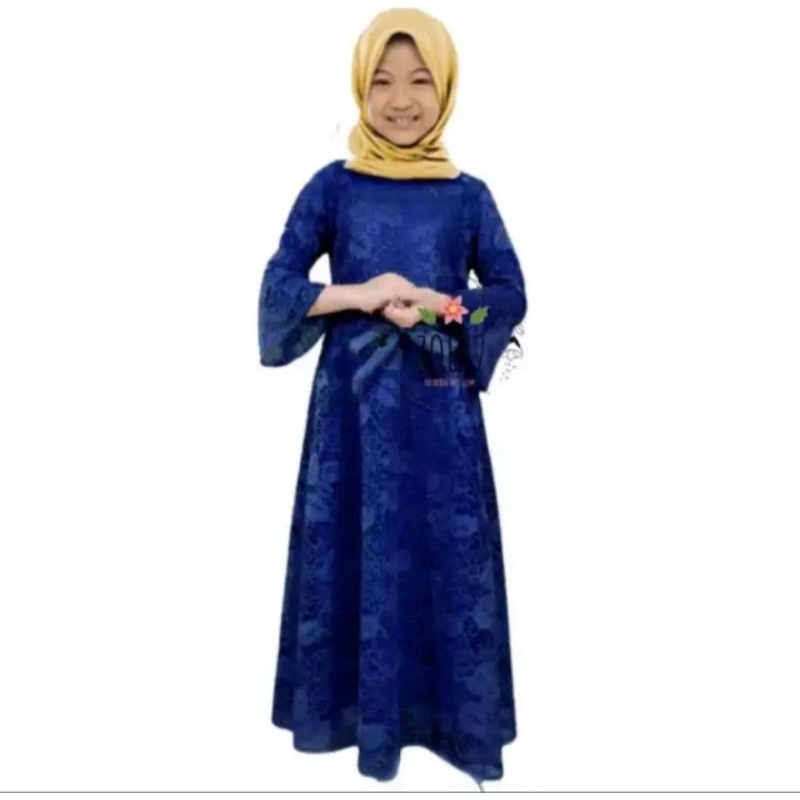 baju muslim anak/gamis anak perempuan/baju gamis burkat anak anak untuk umur 2-12 thn.