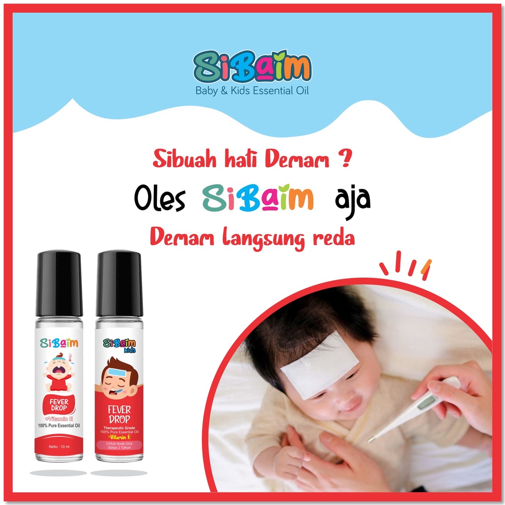 Meredakan Demam Panas Anak - SIBAIM KIDS FEVER DROP Essential Oil 10ml by psikopediastore