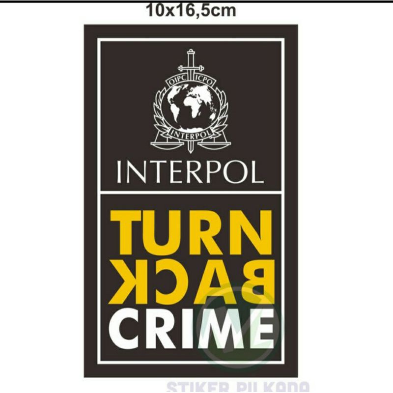 

STIKER VINYL TURN BACK CRIME 10x16,5Cm