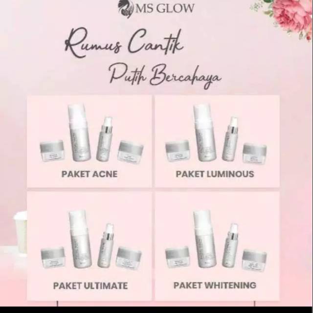 Paket wajah MS GLOW/PAKET WHITENING MS GLOW/ PAKET ACNE MS GLOW/ PAKET LUMINOUS MS GLOW