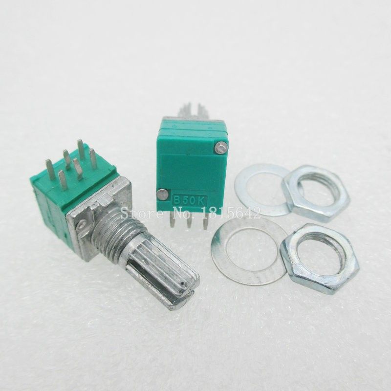 Potensio hijau stereo potensiometer 6pin anti debu