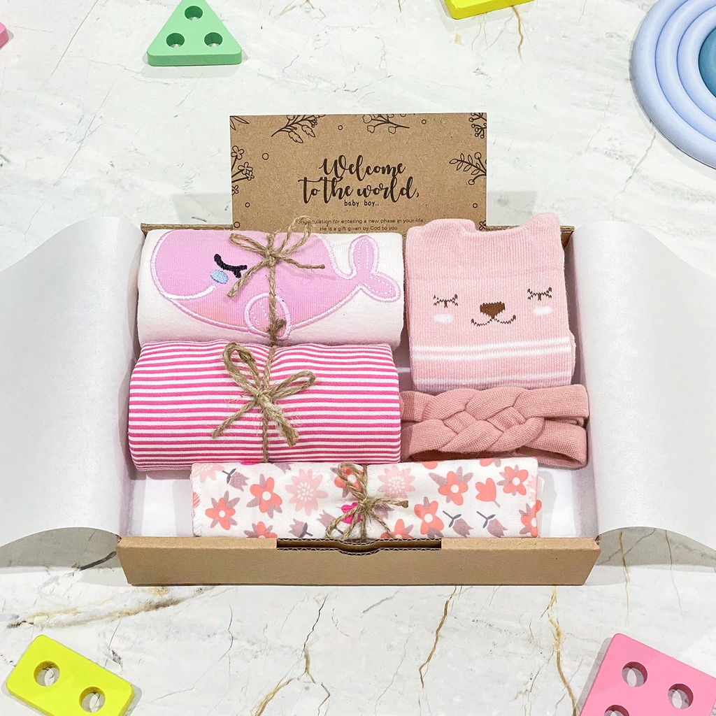 Hampers Jumper Bayi | Hampers Kado Bayi | Kado Lahiran | Baby Gift Set | Hampers Baju Bayi-Paket A Baby Girl