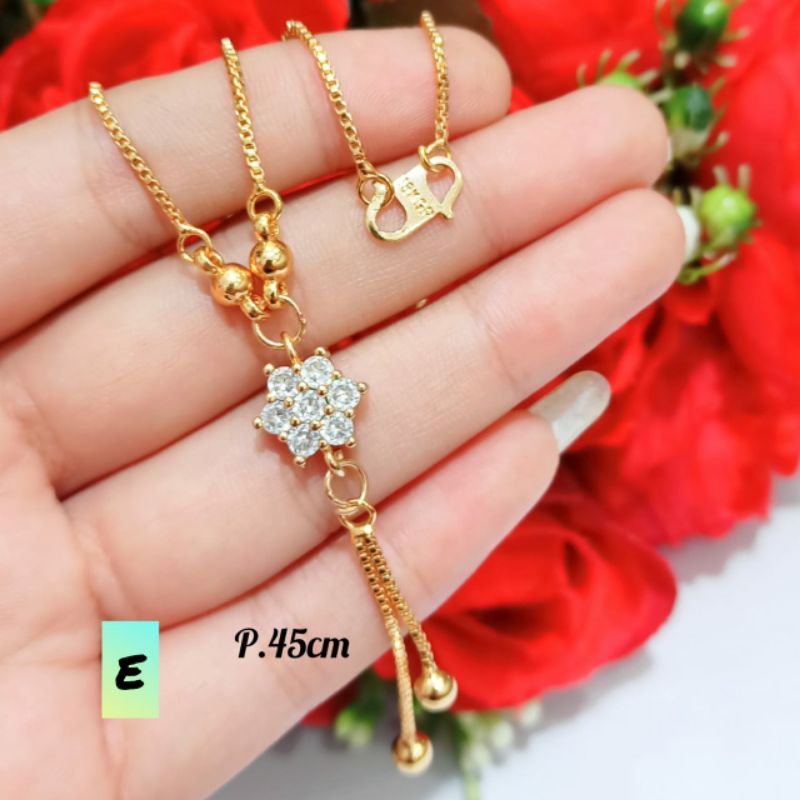 New! Kalung Dewasa Koye Jurai Permata Termanis Motif Terkini Modis Lapis Emas 18 Anti Karat