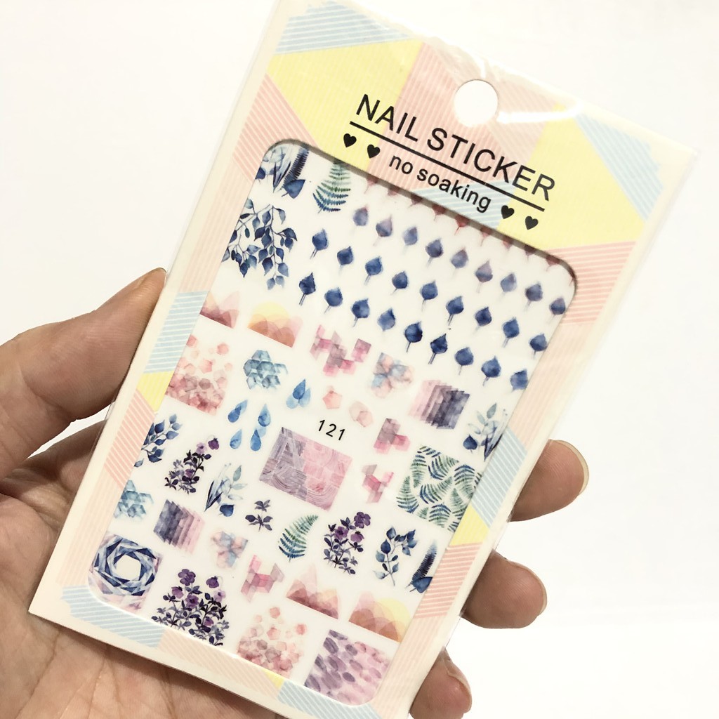 Nails Sticker Motif Bunga Hiasan Kuku Nail Art