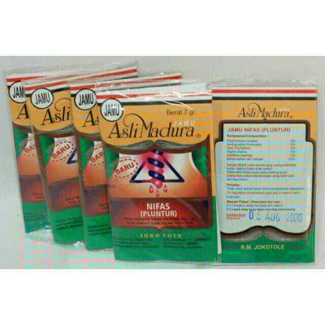 

Jamu Nifas Pluntur Terlambat Bulan asli madura Serbuk 10 Sachet