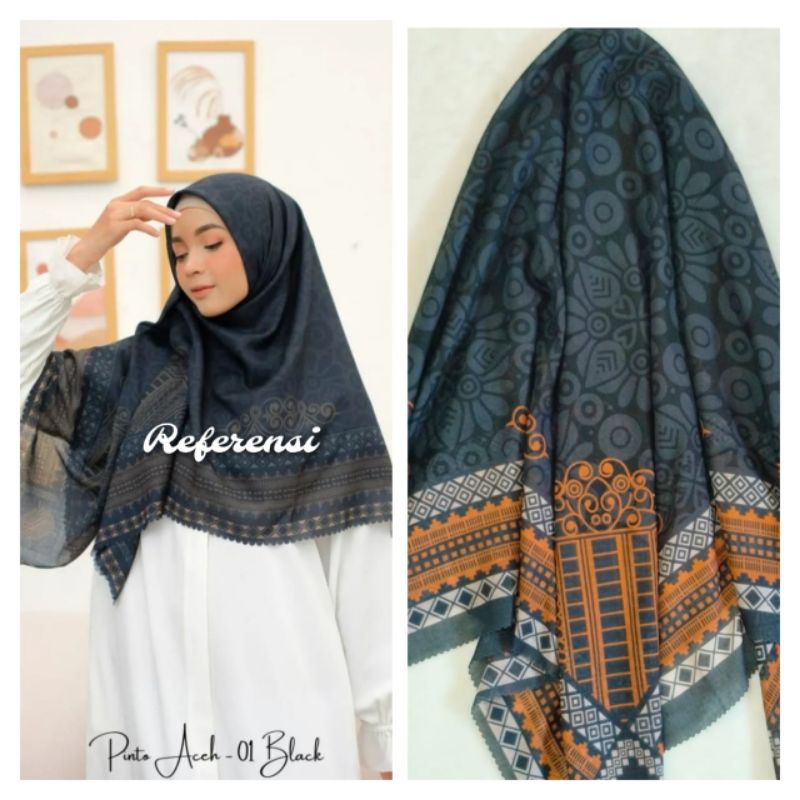 Kerudung Voal/ kerudung hijab motif Deenay kw/ Kerudung hijab polos/ Kerudung hijab bahan halus adem