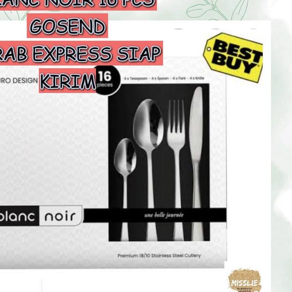 ۝ Sendok Garpu Set Blanc Noir Original isi 16 pcs - PREMIUM ✈