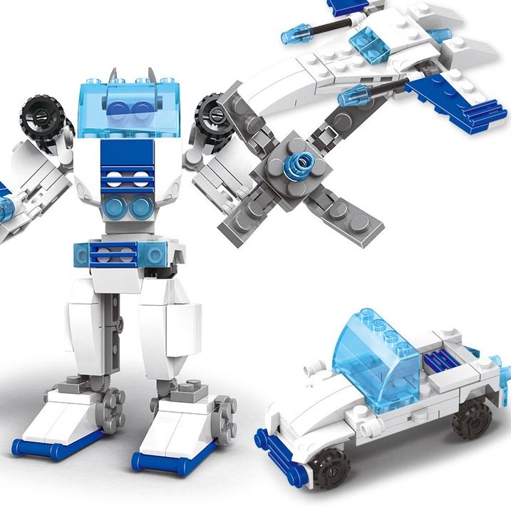 trxKk9K4--Transformer Mainan Balok Edukasi Karakter Kartun Mainan Balok DIY 3D Puzzle Brick Mini