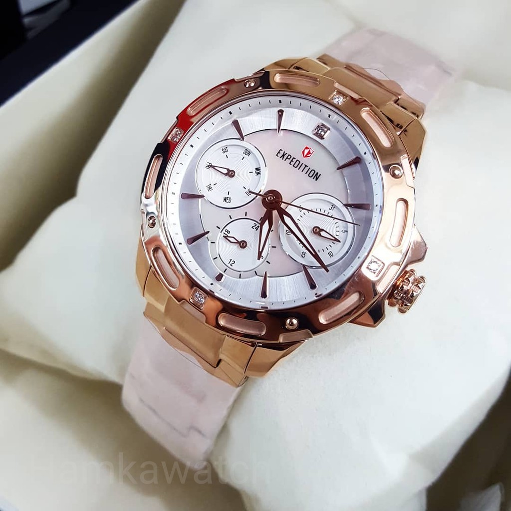 jam tangan / Watch_Id wanita expedition original e6760 rose gold