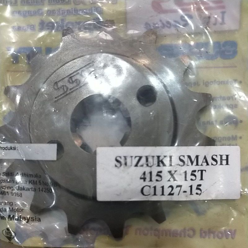 SSS GEAR GER DEPAN 415 JUPITER VIXION R15 MEGAPRO GL CB150R SUPRA SATRIA FU SMASH SHOGUN GIR FRONT SPROCKET-Sss 415x15 smash.kph