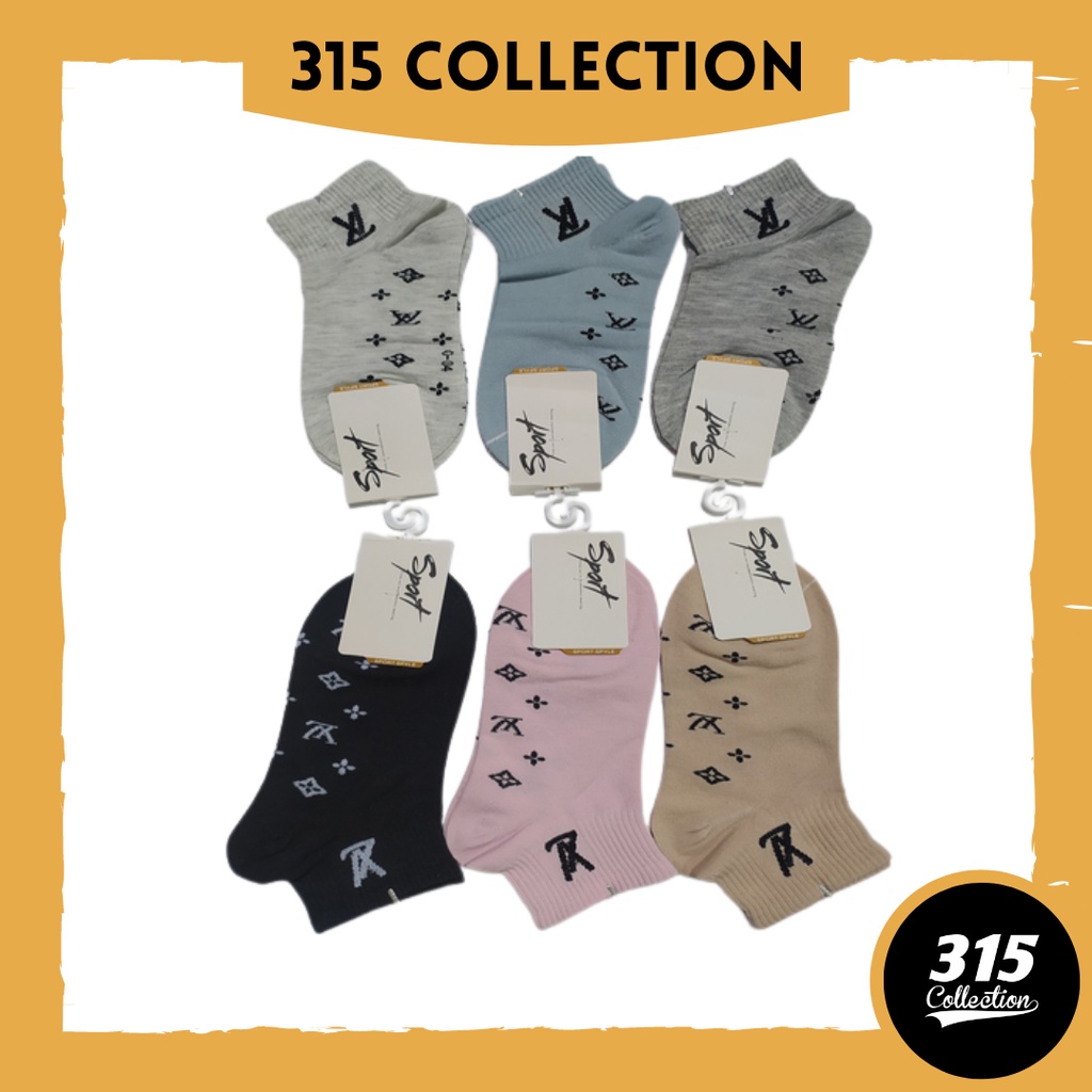 SPT2 - Kaos Kaki Sport Spyle Motif LV Wanita & Pria Semata Kaki