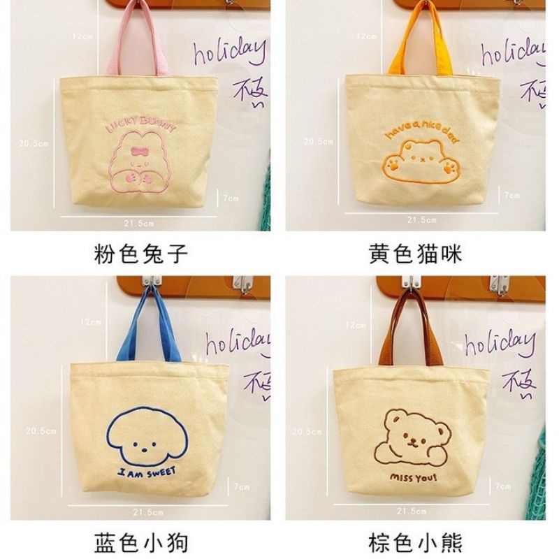 NAOMI - Maggie Tote Bag Canvas Import Anak Lucu Tas Anak Selempang Cute Bag Kids Girls Bag Korea Anak Perempuan