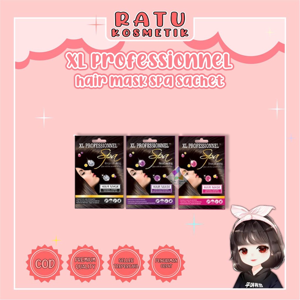 ❤ RATU ❤ XL Professionnel Hair Mask Spa Sachet | Masker Rambut | Treatment (✔️BPOM )