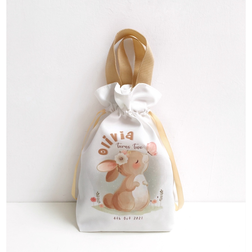 Pouch serut kanvas rumbai +jinjing custom fullcolor print (Minimal order 10 pcs)