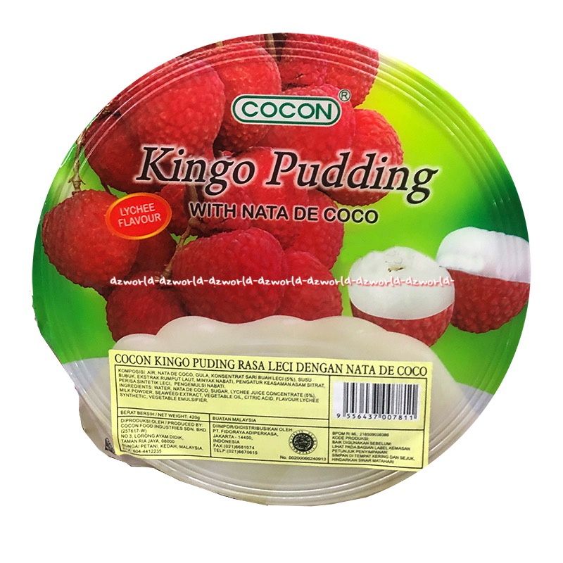 Cocon Kingo Pudding 420gr Leci Manggo Flavour With Nata De Coco Puding Jumbo Besar Rasa Manga Lecy