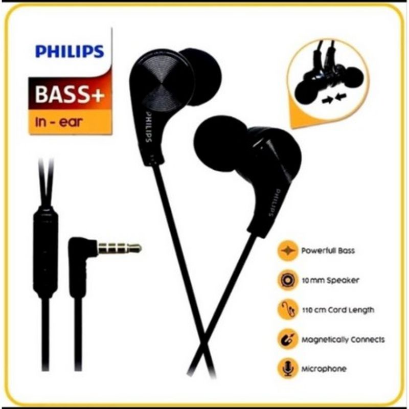 HANDSFREE EARPHONE BASS PHILIPS ORIGINAL QP-036 NEW