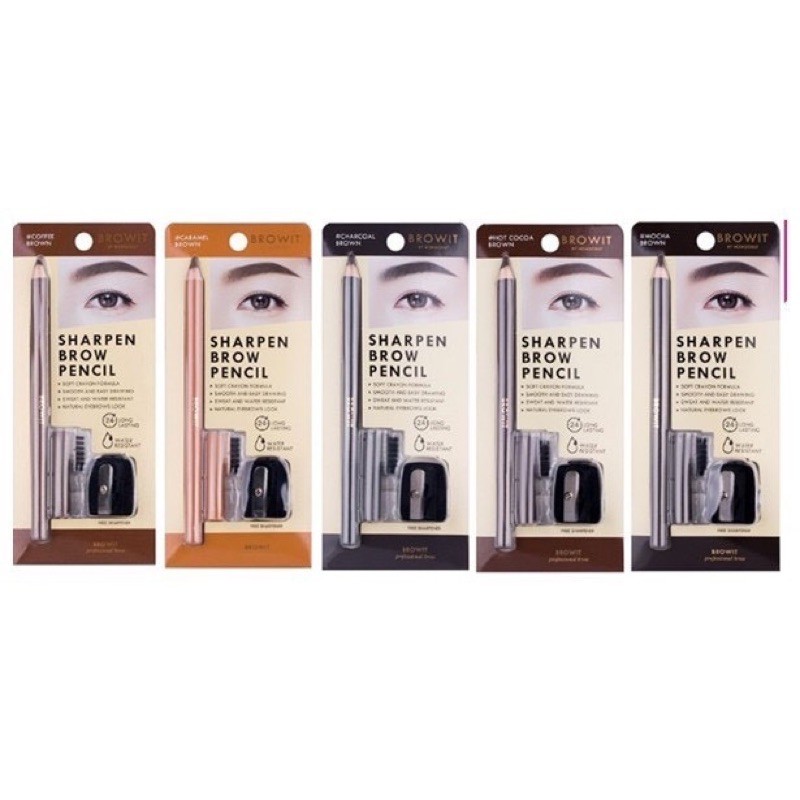 BROWIT BY NONGCHAT Sharpen Brow Pencil Thailand / Eyebrow / Eye Brow / Pensil alis / Serutan / Mua