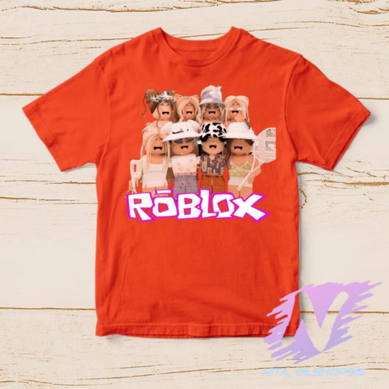 kaos anak roblox minecraf game roblox chibi bahan premium