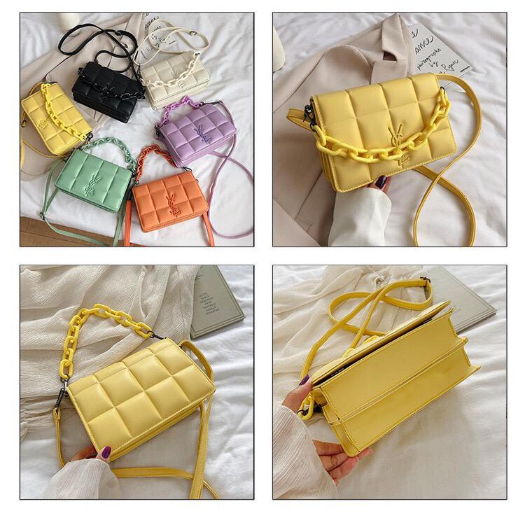 BJ15361 - BLACK/GREEN/ORANGE/PURPLE/BEIGE/YELLOW - TAS SLEMPANG IMPORT TAS WANITA FASHION IMPORT MODIS ELEGAN TERMURAH TERLARIS TERBARU BAGSTORE JAKARTA TAS BATAM LT1356 ELJ5361 ELJ5215