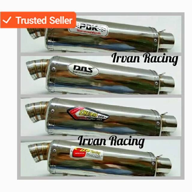 TERMURAH SILENCER KNALPOT OVAL PDK DBS CREAMPIE CLD KNALPOT RACING SILINCER SAJA RACING / ROAD RACE