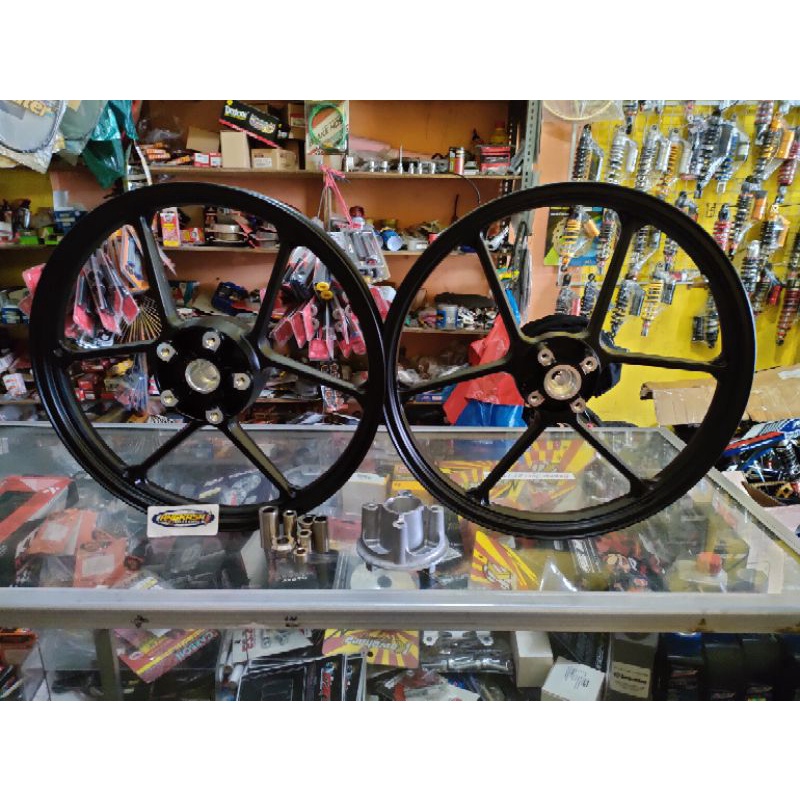 velg brt chemco custom mxking pnp sonic,satria Fu lengkap Bosh roda