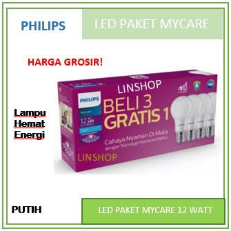 PHILIPS LED PAKET MULTIPACK 12 WATT 12W 12 W PHILIPS (ISI4) / LED PAKET PHILIPS 12 WATT. CAHAYA PUTI