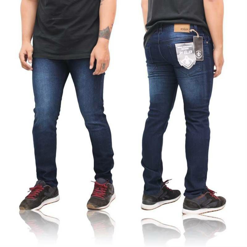 JEANS PRIA SLIMFIT FREE STICKER ~jeans murah