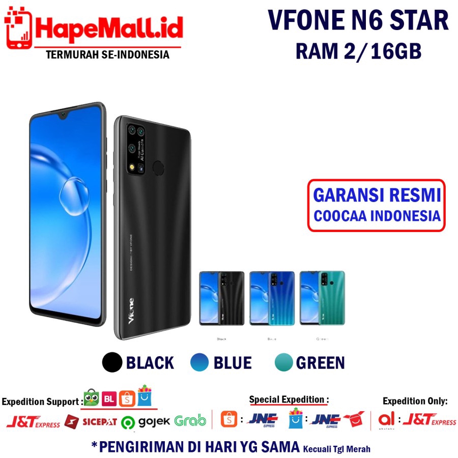 HP VFONE N6 STAR RAM 2/16GB GARANSI RESMI TERMURAH