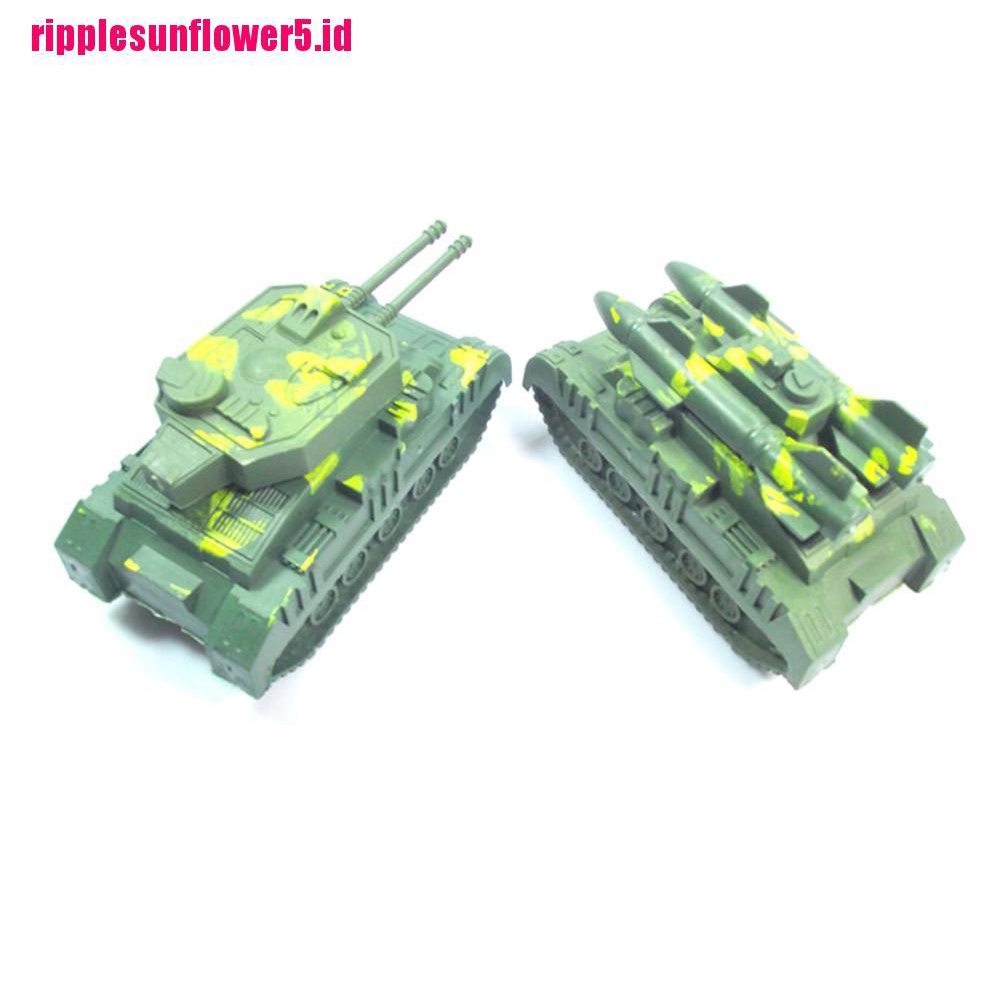 Miniatur Tank Militer 3D Warna Hijau Army Untuk Edukasi