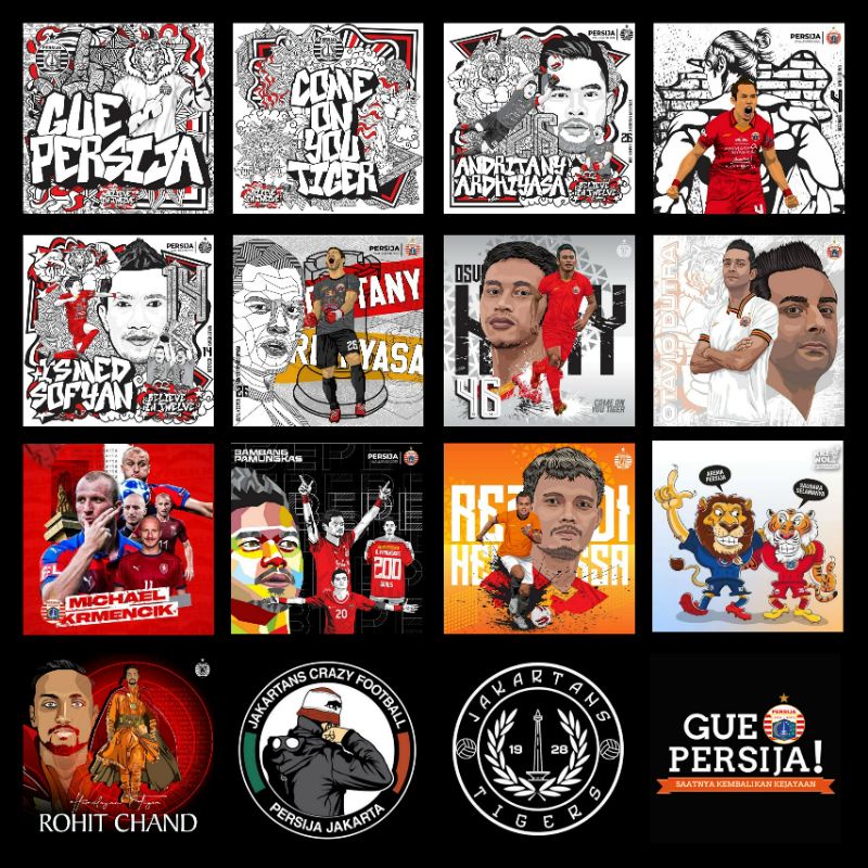 KdrjytArt Hiasan dinding dekorasi kamar pajangan persija jakarta poster the jakmania