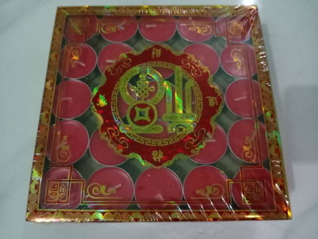 Lilin merah sembahyang 1 pcs