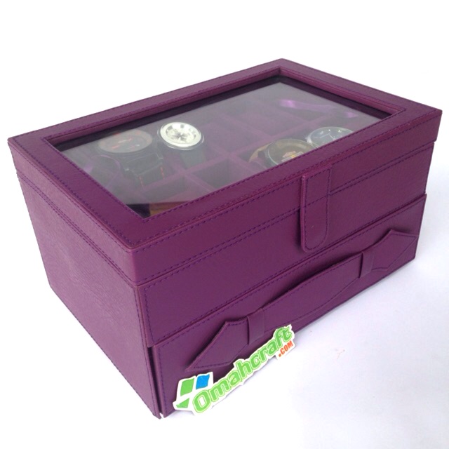 Kotak Tempat Jam Tangan dan Kacamata / Watch Box organizer and Glasses Box Tempat Arloji