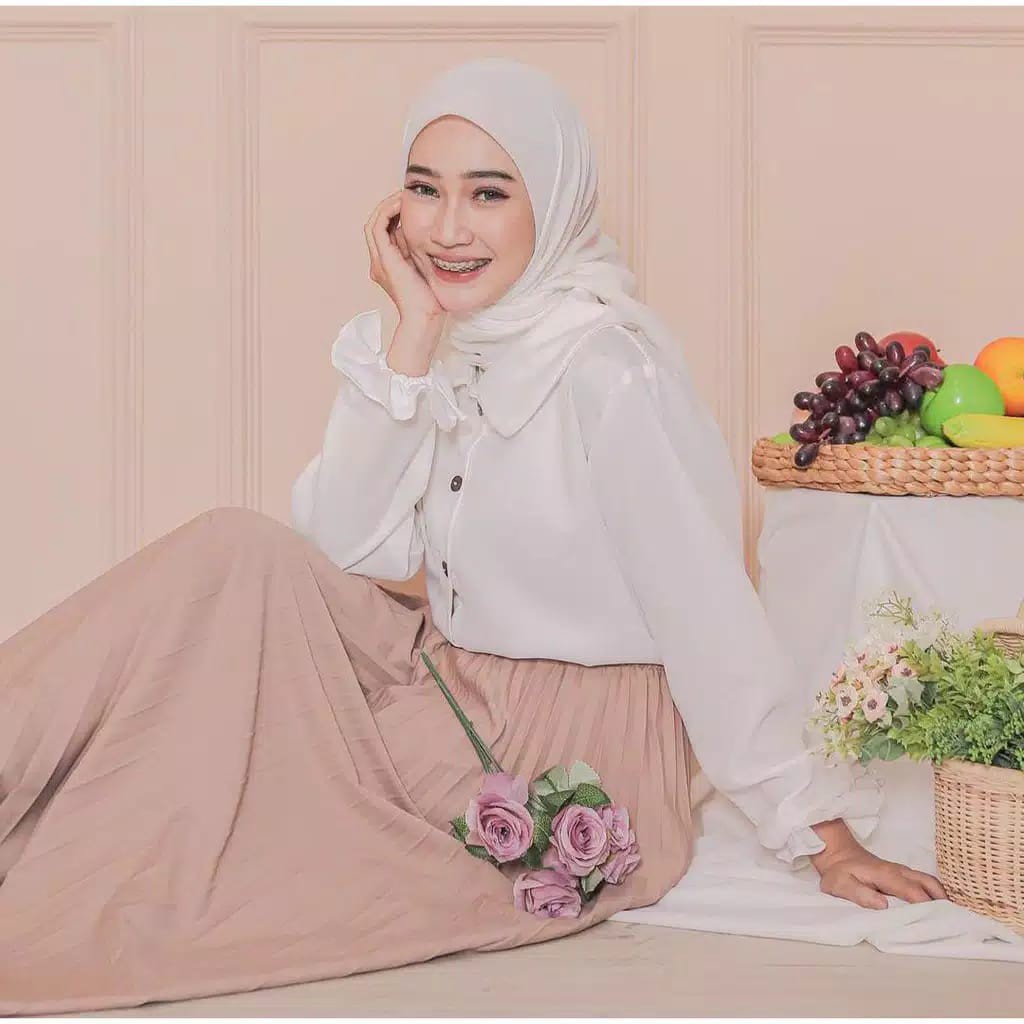 BAJU ATASAN TERBARU / RABIYA BLOUSE / ATASAN WANITA MOSCREPE / ATASAN WANITA BUSUI