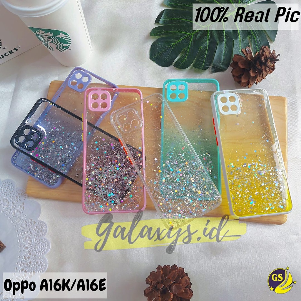 OPPO A16K / A16E / A76 / A96 2022 / Oppo Reno 8 4G / RENO 7 4G Reno 6 4G 5G Reno 5 5F 4F 4 4G 5G Case Dove Glitter Bling Star Light Candy Camera Macaron Gliter Pelindung Kamera