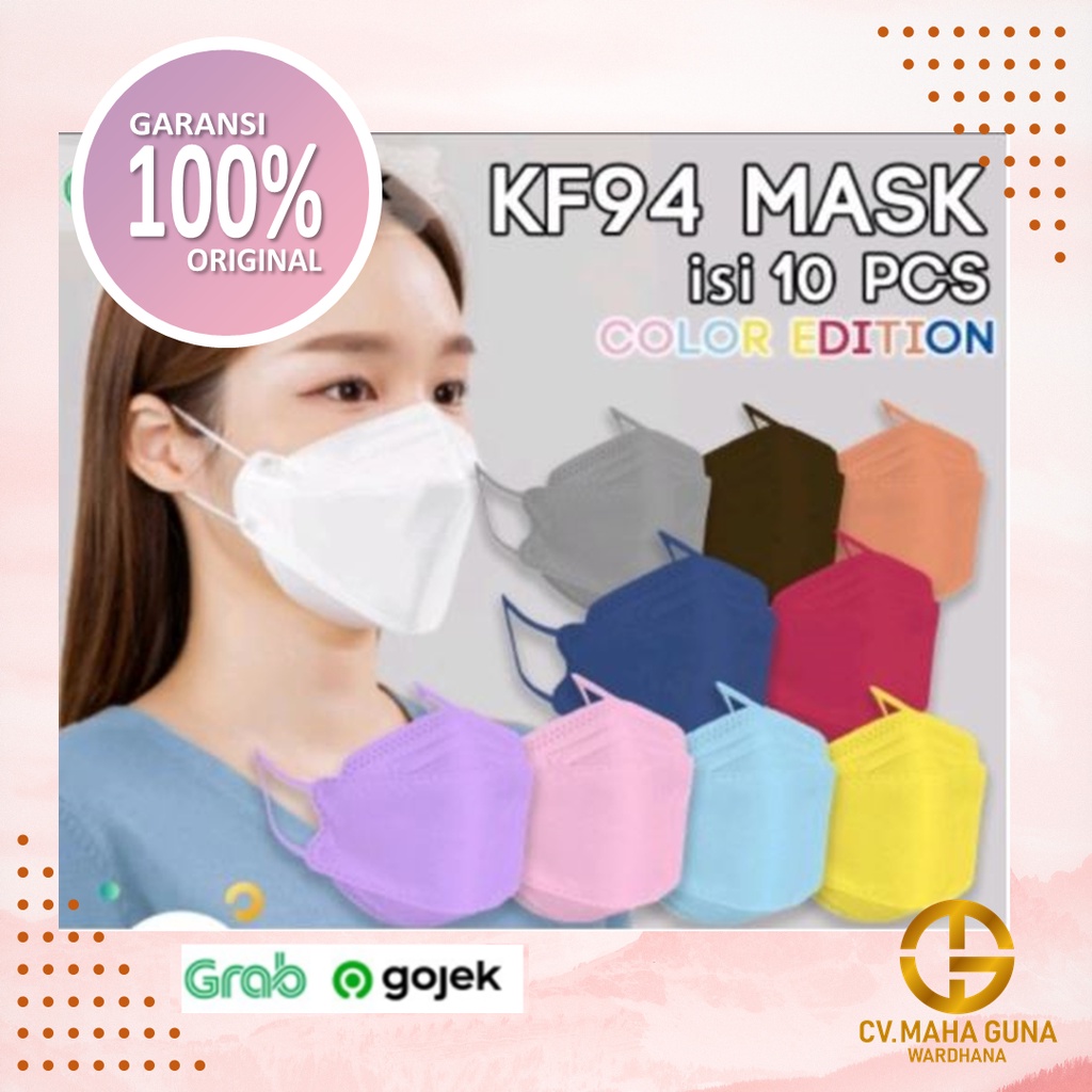 MASKER KF94 COLOUR EDITION 4 PLY WARNA BLUE  NAVY - UNGU - HIJAU MINT