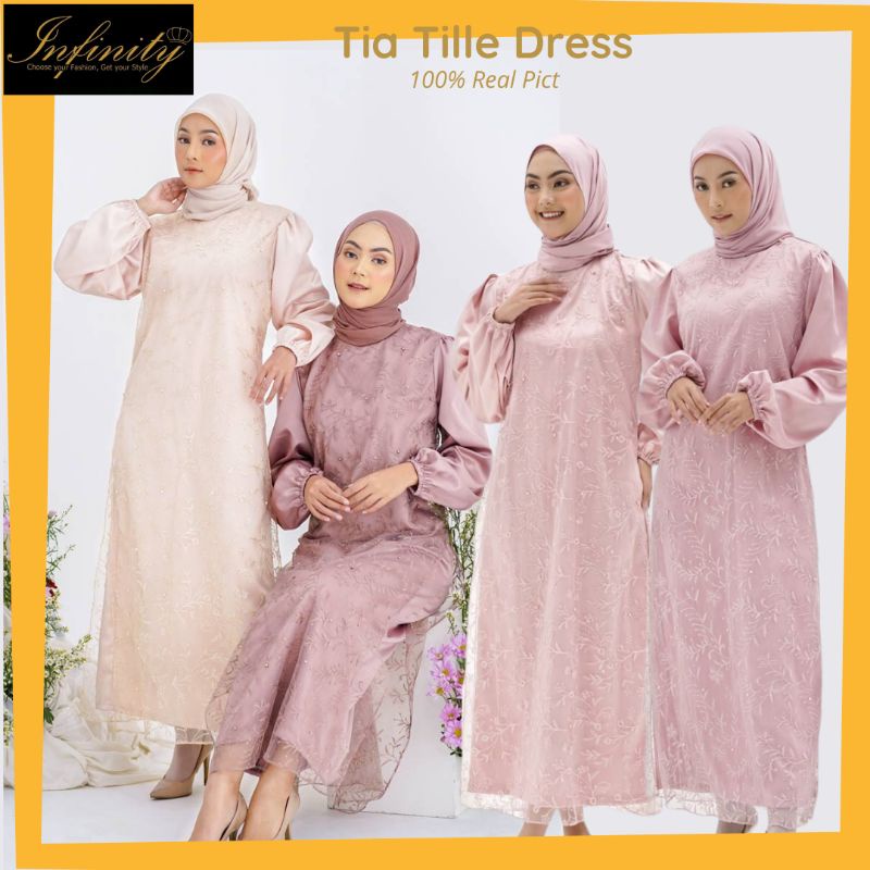 baju wanita gamis dress tille tile raya lebaran idul fitri idulfitri kondangan pesta party brides wa