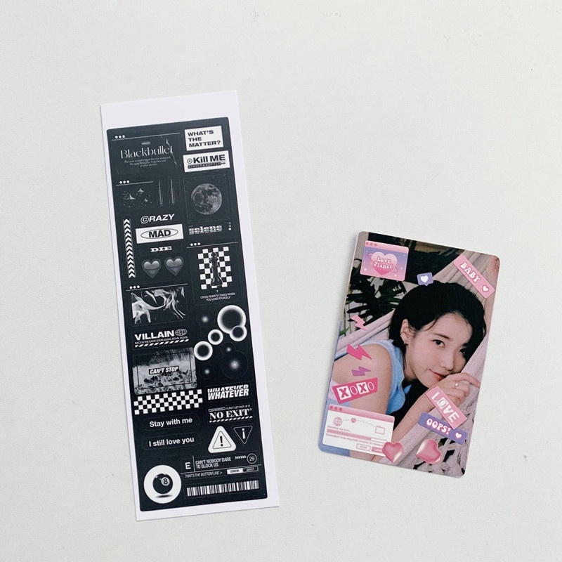 Stiker Kartu Polaroid Chasing Star Aidou Bentuk Hati Untuk Dekorasi Buku Catatan