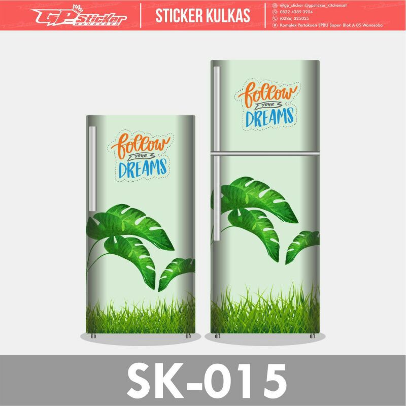 

STICKER KULKAS CUSTOM / MOTIF LAMINASI