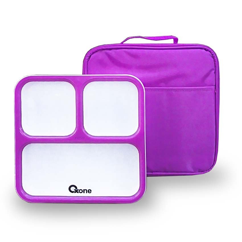 Oxone Ox-067 Kotak Makanan Bento 3 Sekat Ox 067 Tempat Makan Wadah Plastik BPA FREE Lunchbox Lunch box Tas wlshop1 wlshop