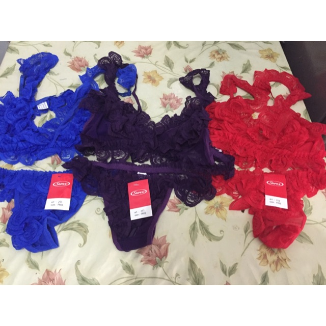 Setelan Bra dan G string renda sexy sorex