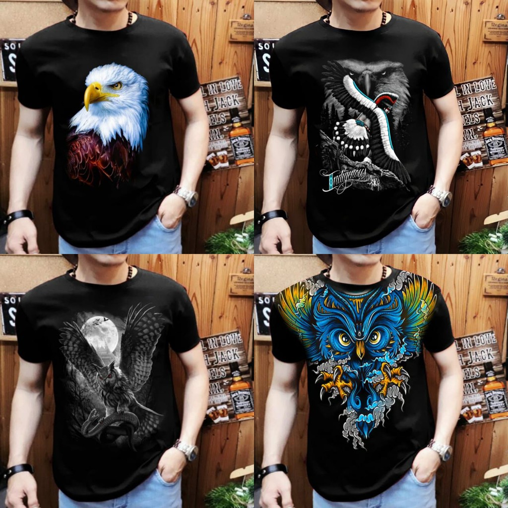 Kaos Distro Pria Lengan Pendek / Motif Campur / Shalch Trendy