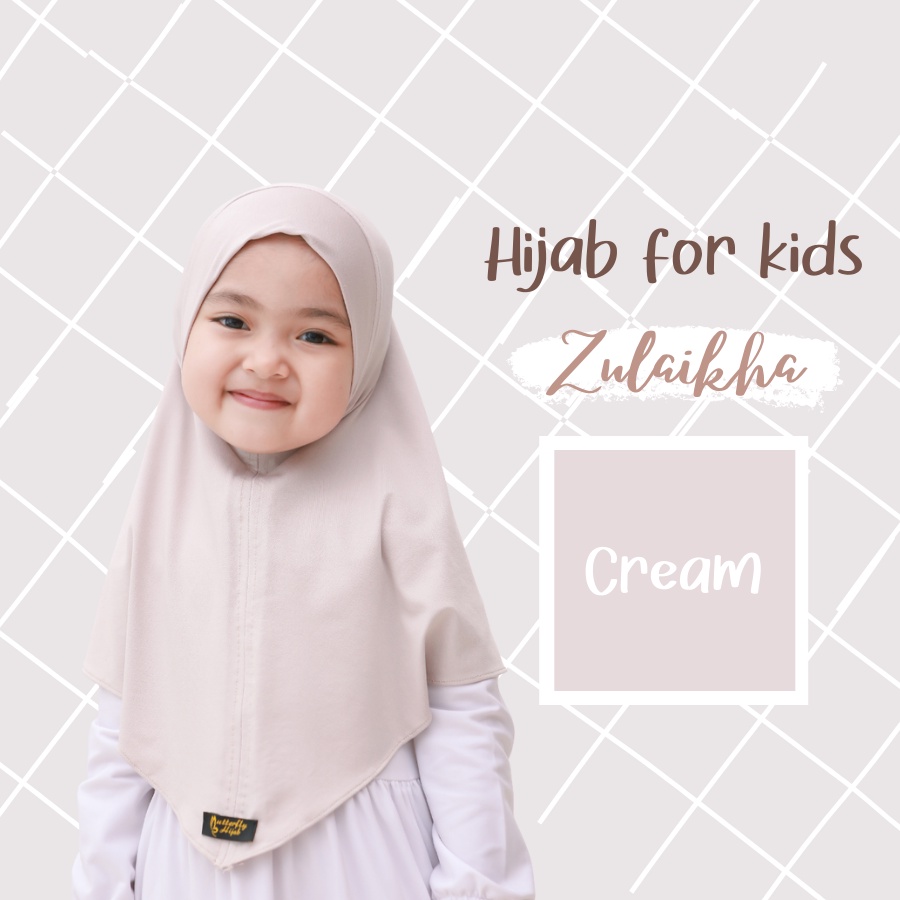 Hijab Anak Daily Hijab Polos Zulaikha  Usia 1-3 Tahun