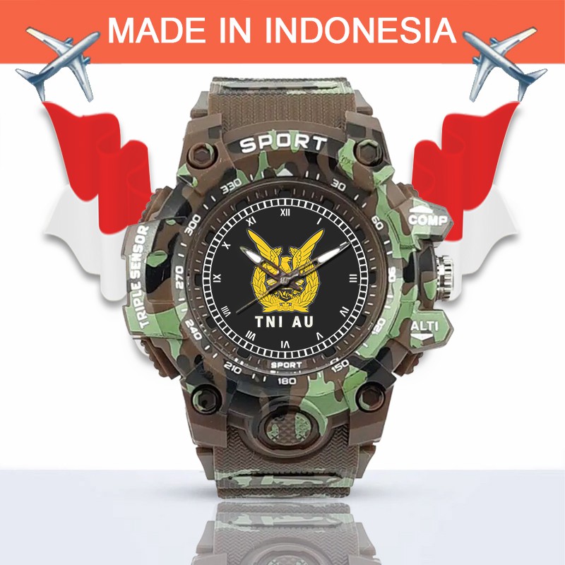 (SPECIAL EDITION) JAM TANGAN LOGO TNI-AU WATER RESISTANT NO.13