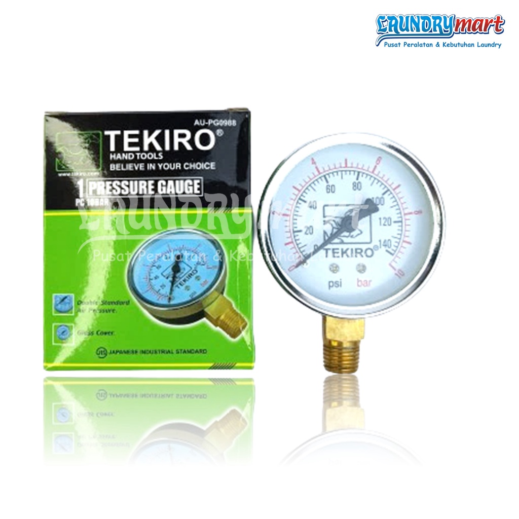 TEKIRO MANOMETER PRESSURE GAUGE 10 BAR / MANOMETER 10 BAR / MANO METER 10 BAR PRESURE GAUGE TEKANAN