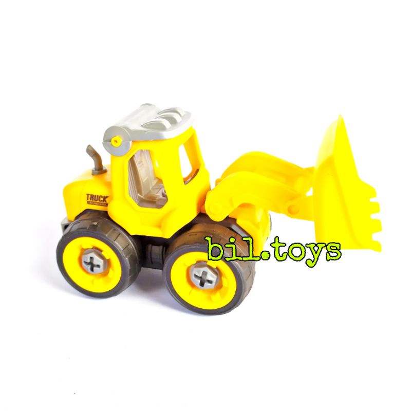 Mainan Anak DIY Assemble Truck Car Mobil Truk Rakit Konstruksi 4pcs