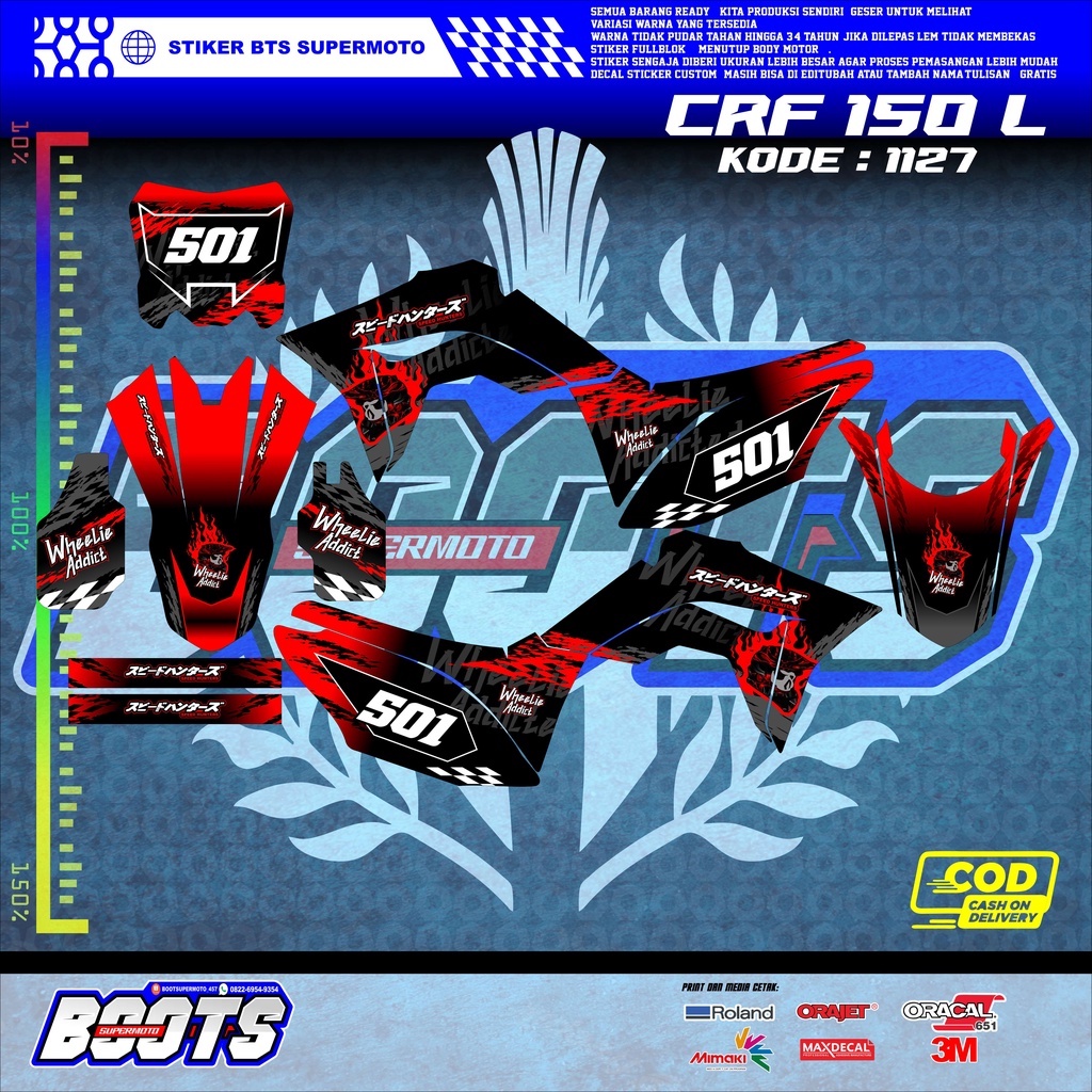 stiker crf 150L full body orajet glossy/doff atau hologram bebas request